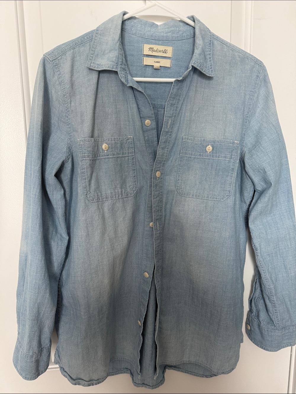 Madewell Light Wash Chambray Button-Down Shirt